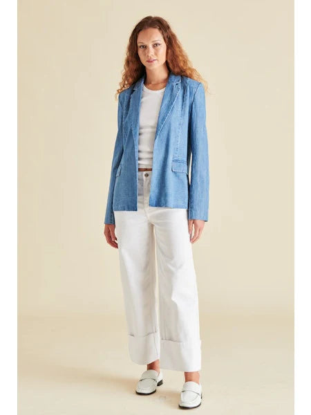 Steve Madden: Payton Blazer in Chambray Blue