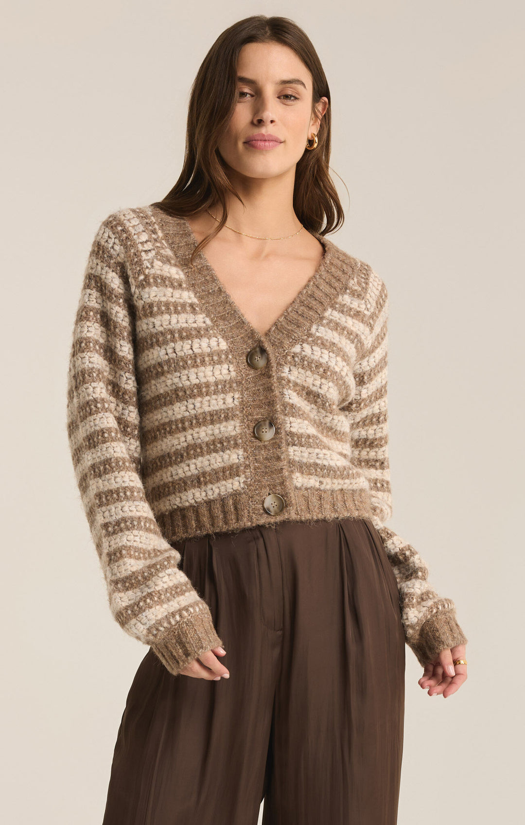 Z Supply: Este Metallic Stripe Cardigan ZW244223