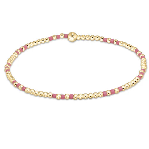 Enewton: Hope Joy Pattern 2mm Bead Bracelet - Bright Pink