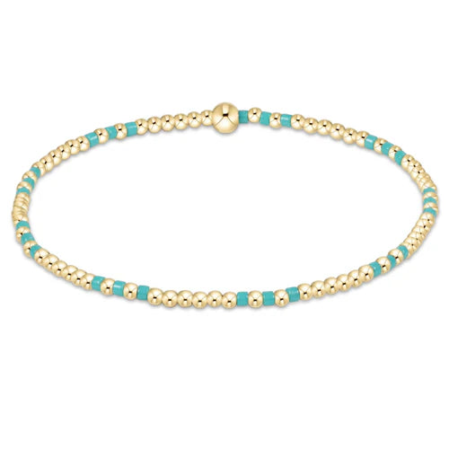 Enewton: Hope Joy Pattern 2mm Bead Bracelet - Turquoise