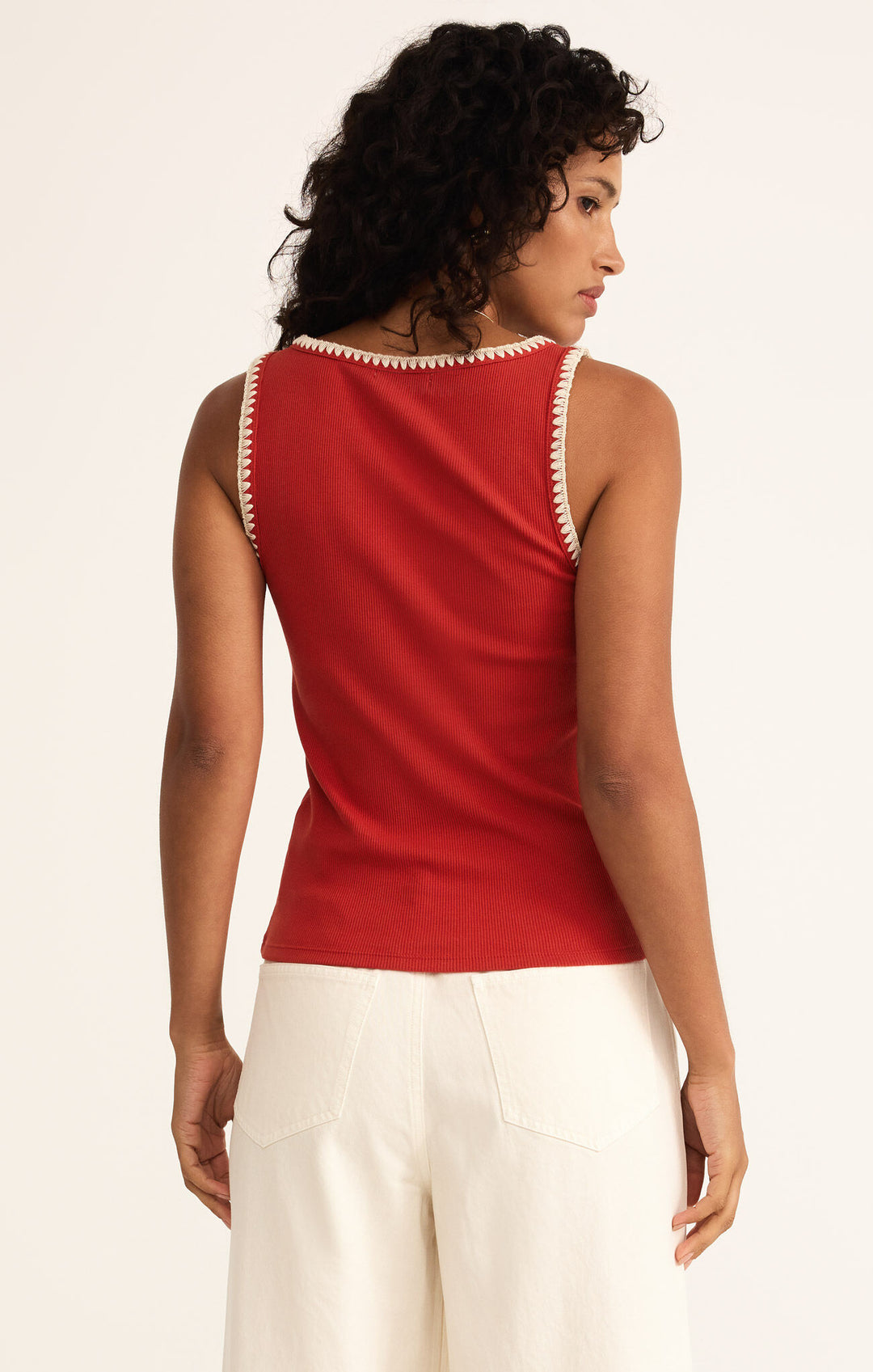 Z Supply: Jaidynn Rib Tank in Cabana Red