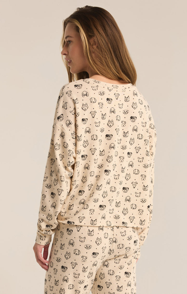 Z Supply: Pup Top in Light Oatmeal Heather