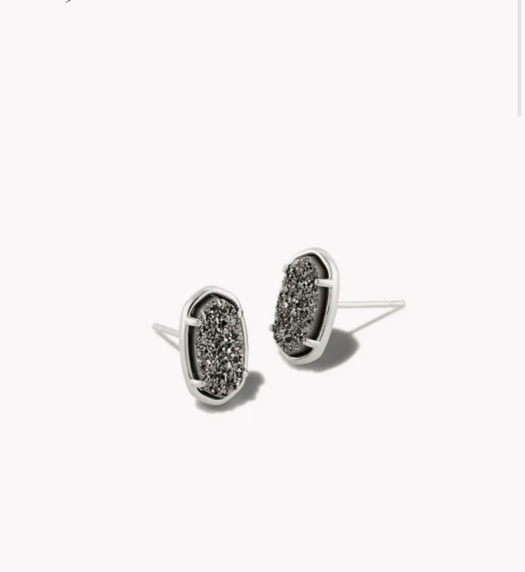 Kendra Scott: Grayson Silver Stud Earring Platinum Drusy