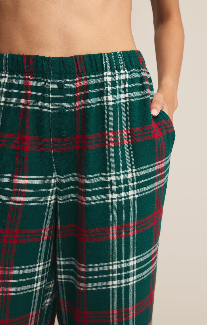 Z Supply: Hangout Plaid Pant in Mistletoe