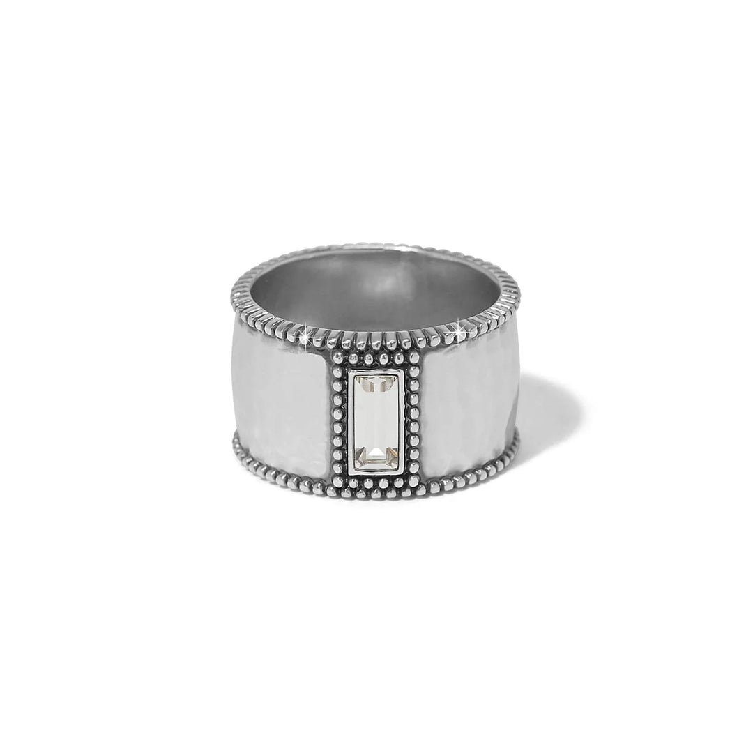 Brighton: Pretty Tough Gem Wide Band Ring in Silver