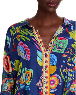 Johnny Was: The Audrey Oversized Shirt in Far Out