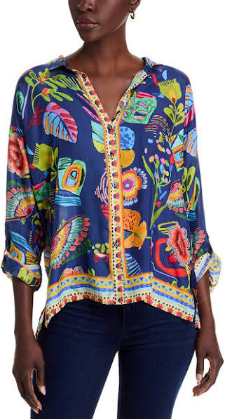 Johnny Was: The Audrey Oversized Shirt in Far Out