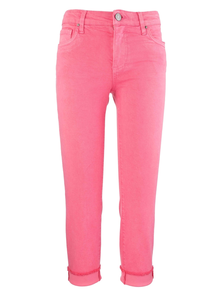 Kut: Amy Crop Straight Leg-Roll up in Sugar Coral