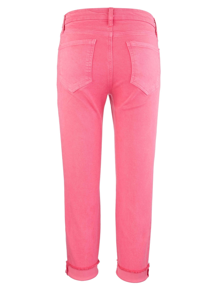 Kut: Amy Crop Straight Leg-Roll up in Sugar Coral