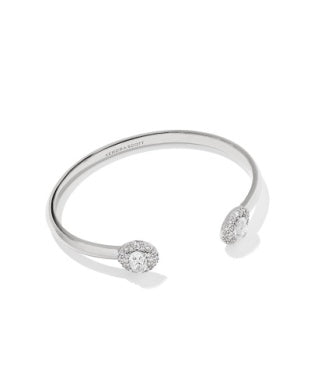 Kendra Scott: Bella Cuff Bracelet in Silver White Crystal