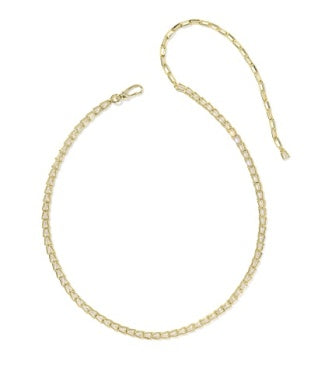 Kendra Scott: Bella Tennis Necklace in Gold Metal White