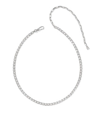 KENDRA SCOTT: BELLA TENNIS NECKLACE SILVER WHITE CZ