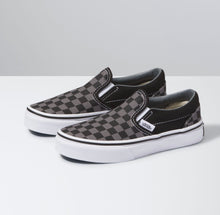 Load image into Gallery viewer, Vans: Children’s Classic Slip-On Black &amp; Pewter Checkerboard - The Vogue Boutique
