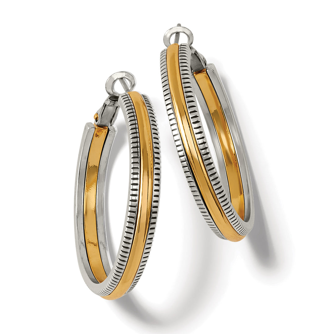 Brighton: Interlok Noir Heirlom Hoop Earrings - JA9352