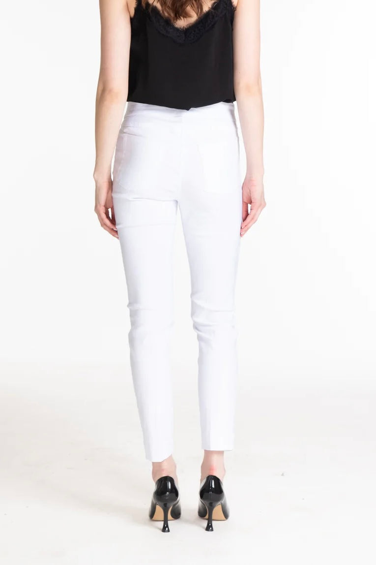 Multiples: Slim Sation White 4 Pocket Pants - M30719PM
