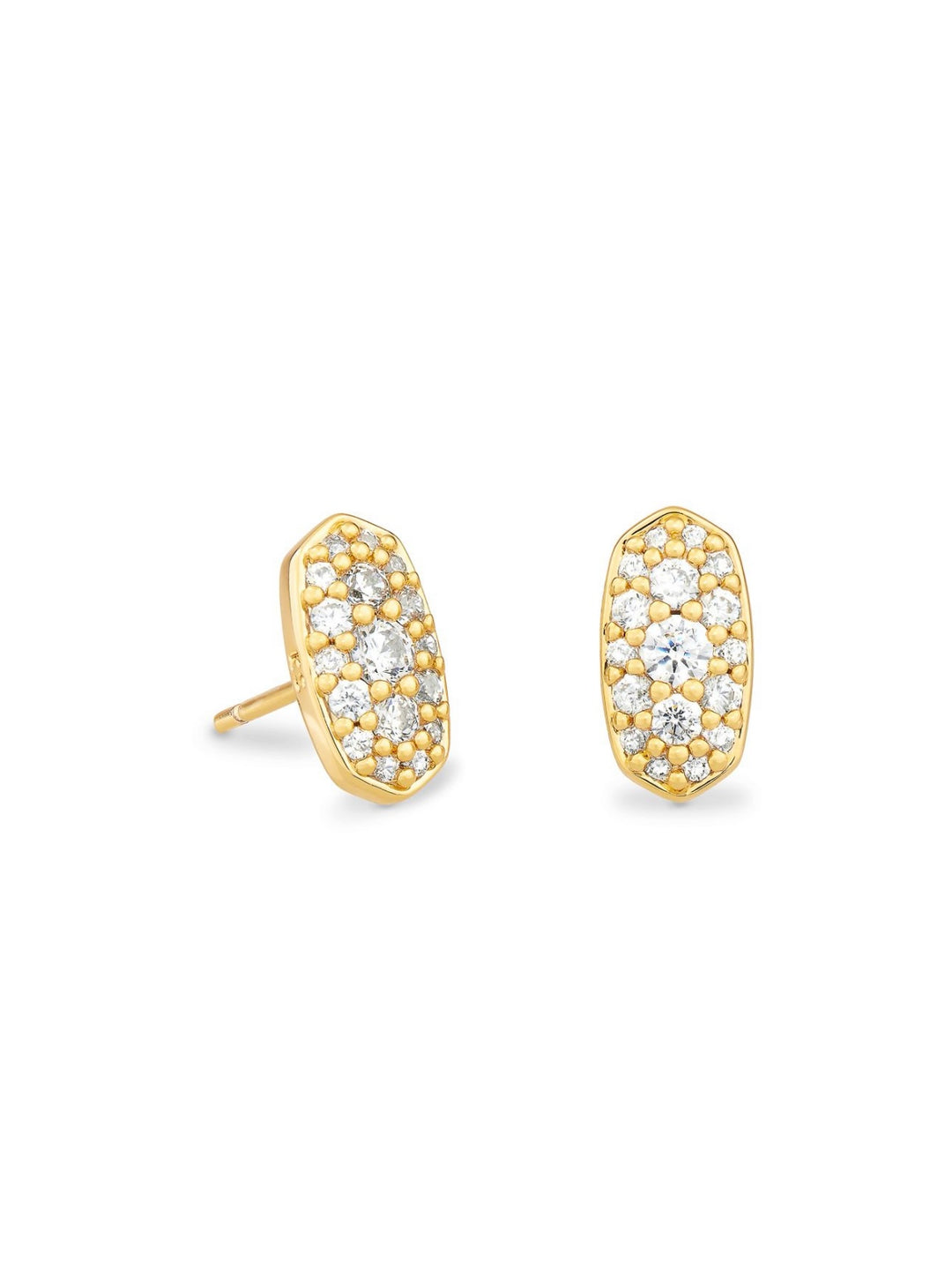Kendra Scott: Grayson Gold Crystal Stud Earring - The Vogue Boutique