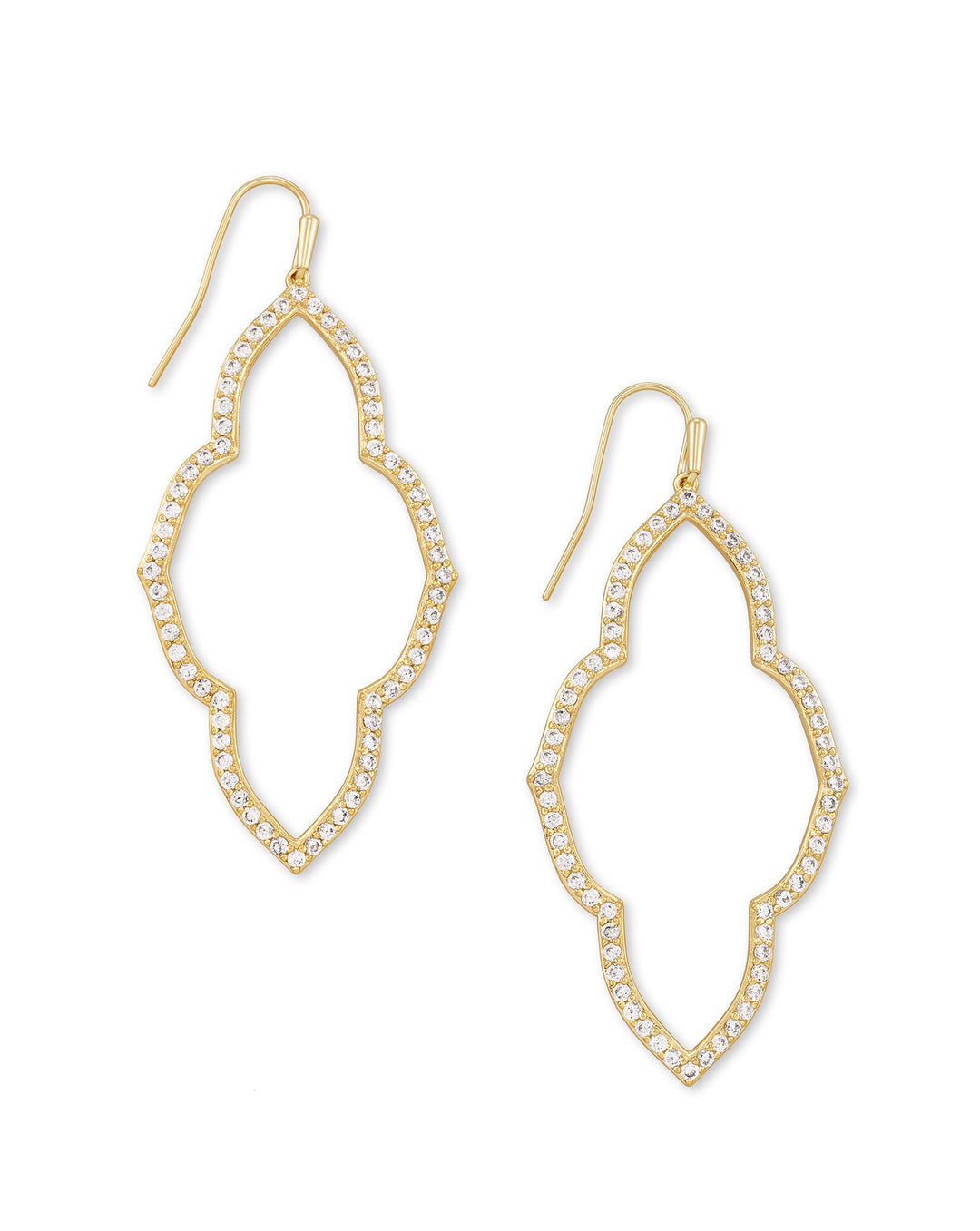 Kendra Scott: Abbie Gold Open Frame Earrings - The Vogue Boutique