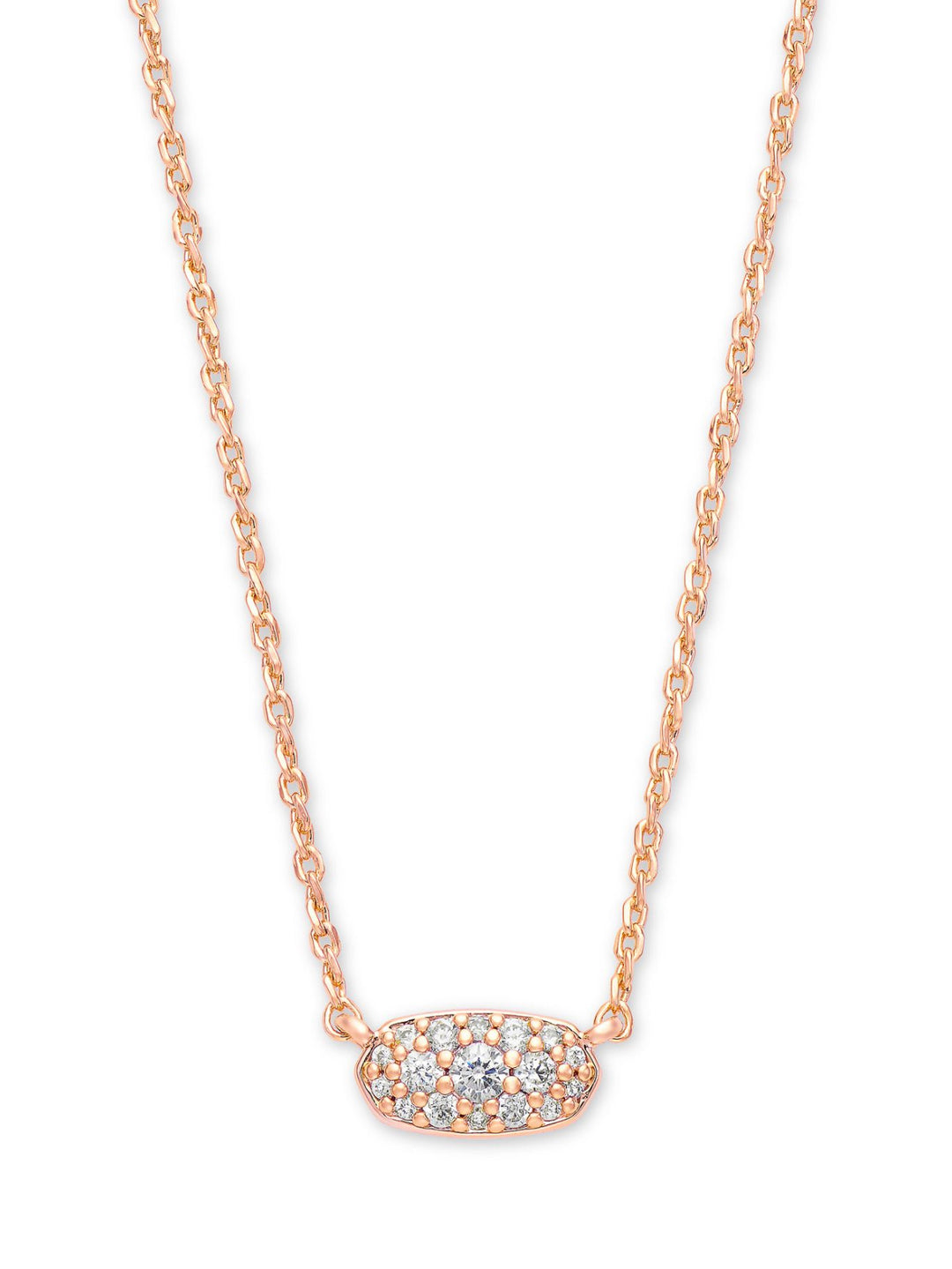 Kendra Scott: Grayson Rose Gold Crystal Pendant Necklace - The Vogue Boutique