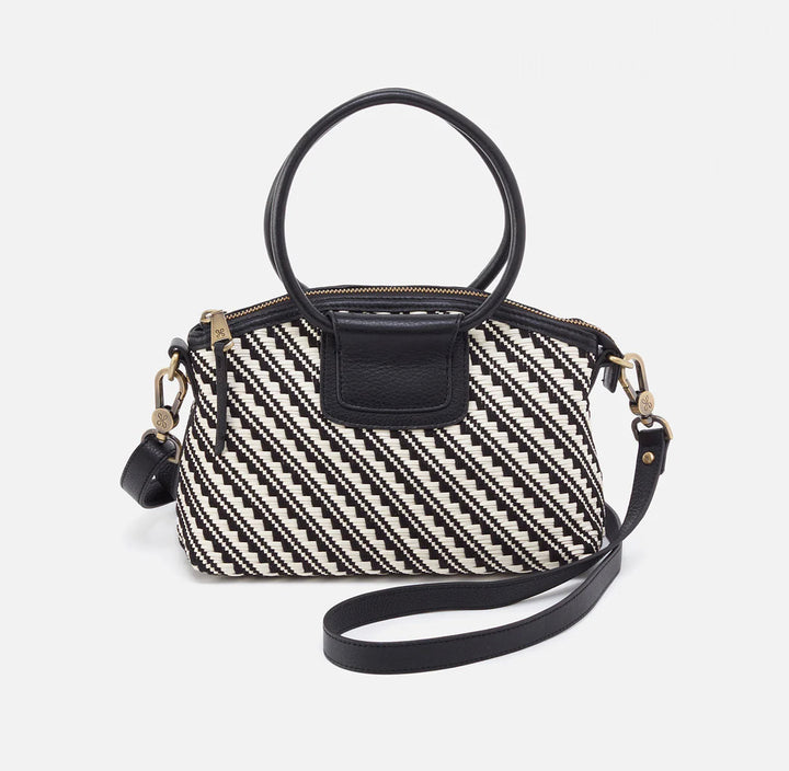 Hobo: Sheila Zip Crossbody in Black & White Woven
