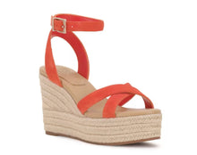 Load image into Gallery viewer, Vince Camuto: Fettana Wedge in Sunset Orange
