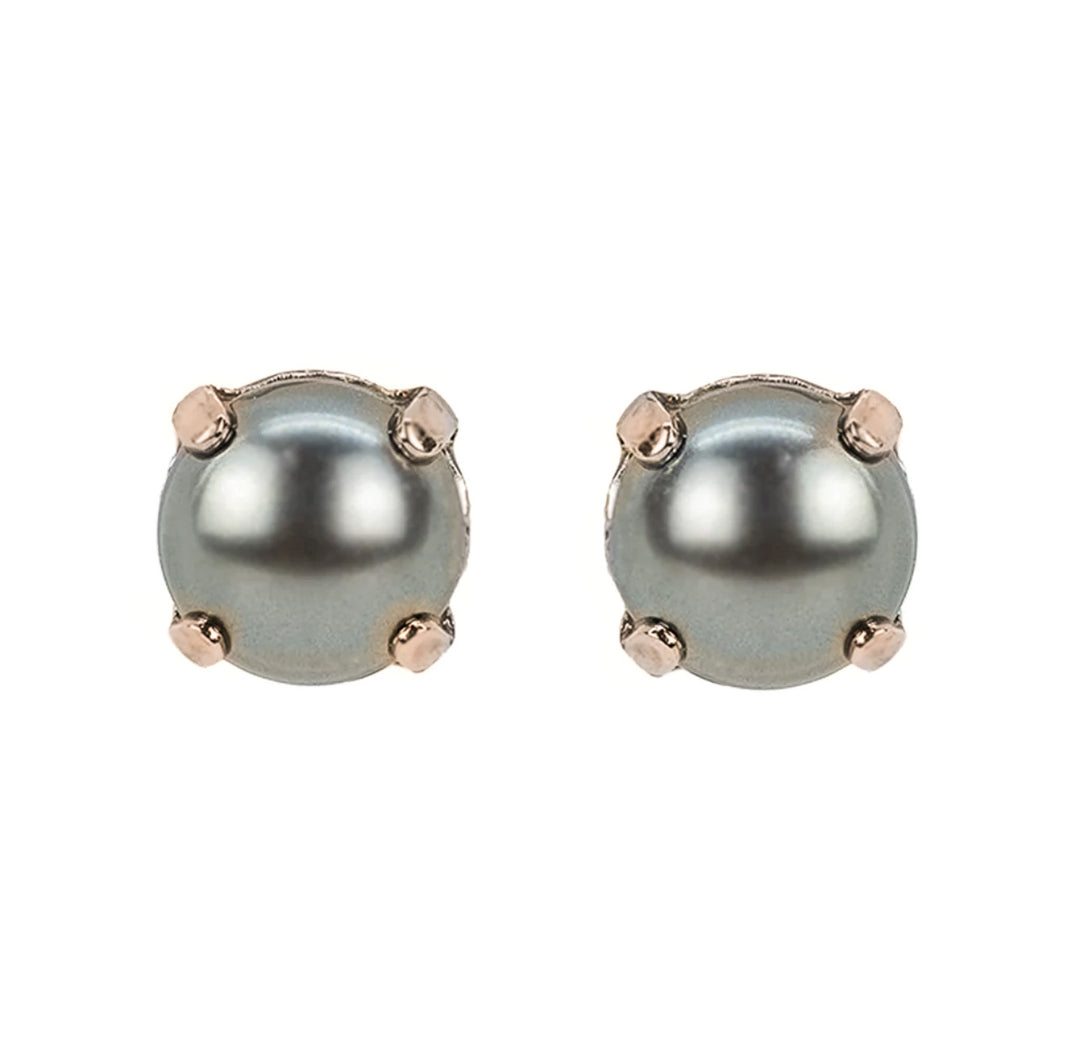 Mariana: “Grey Pearl” Studs E-1440-617-RG