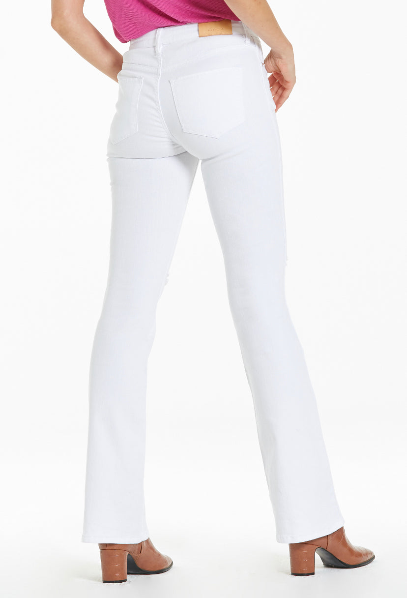 Dear John: Jaxtyn Optic White Bootcut Jeans - The Vogue Boutique