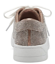 Load image into Gallery viewer, Jessica Simpson: Silesta Rhinestone Sneakers in Champagne Shimmer Sand
