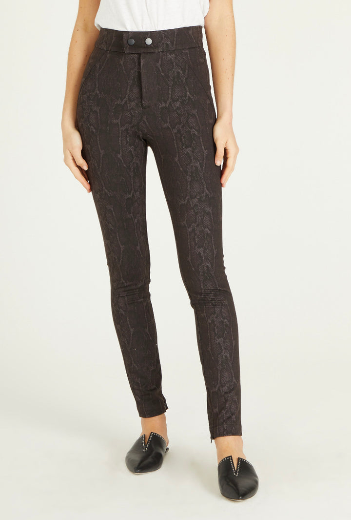 Dear John: Nina Highrise Legging - Mocha Snake - The Vogue Boutique