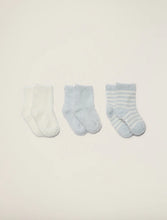 Load image into Gallery viewer, Barefoot Dreams: CozyChic Lite Infant 3 pack in Blue/Pearl - B475
