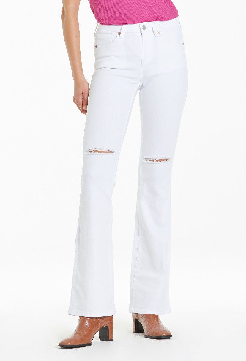 Dear John: Jaxtyn Optic White Bootcut Jeans - The Vogue Boutique