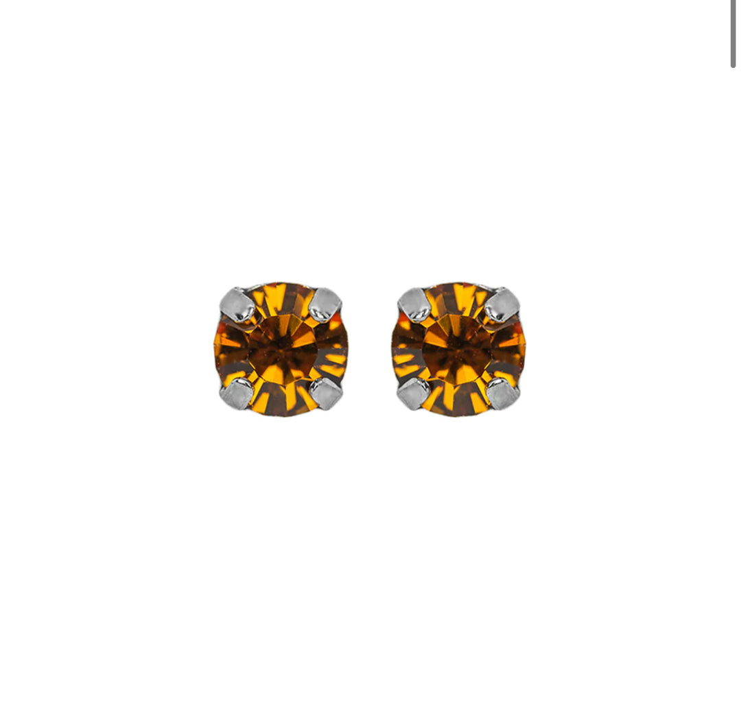 Mariana: “Topaz” Studs E-1440-203-RO2