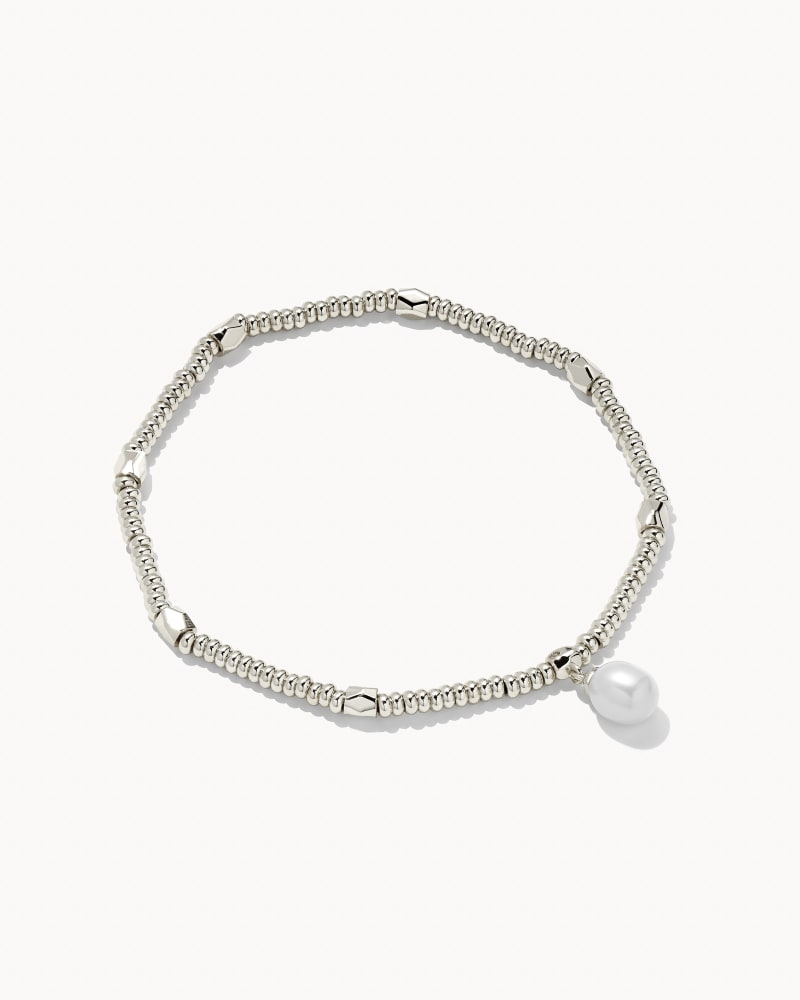 Kendra Scott: Lindsay Stretch Bracelet Silver White Pearl