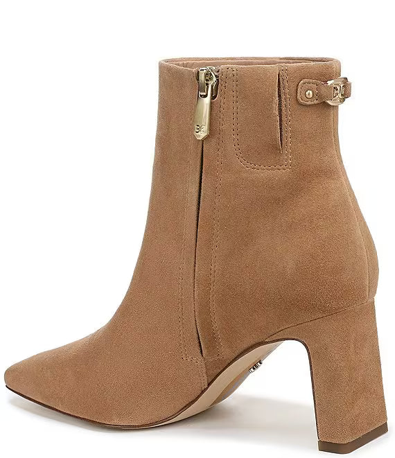 Sam Edelman: Saige Suede Pointy Toe Boot in Tan
