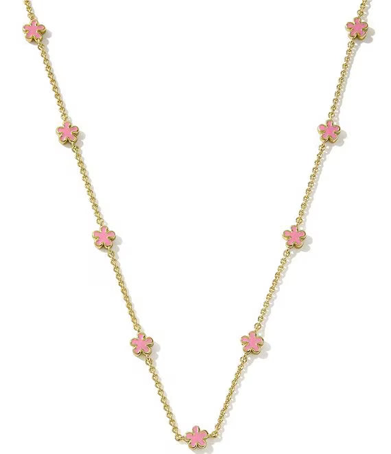 Kendra Scott: Jane Strand Necklace in Gold Dark Pink Enamel