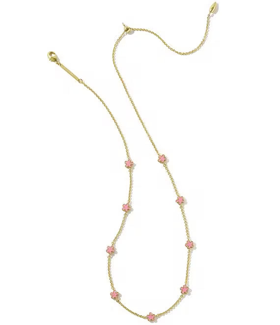 Kendra Scott: Jane Strand Necklace in Gold Dark Pink Enamel