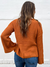 Load image into Gallery viewer, Glam: Boxy High-Low Sweater in Camel

