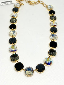 Mariana: Large Cushion Cut Necklace in "Obsidian Shores"