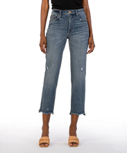 Load image into Gallery viewer, Kut: Rachael High Rise Fab Ab Mom Fray Jeans in Built KP1693MA5
