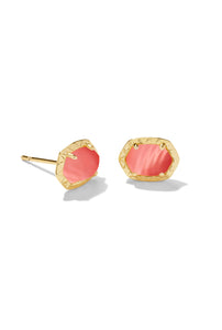 Kendra Scott: Daphne Stud Earrings in Gold Coral Pink MOO