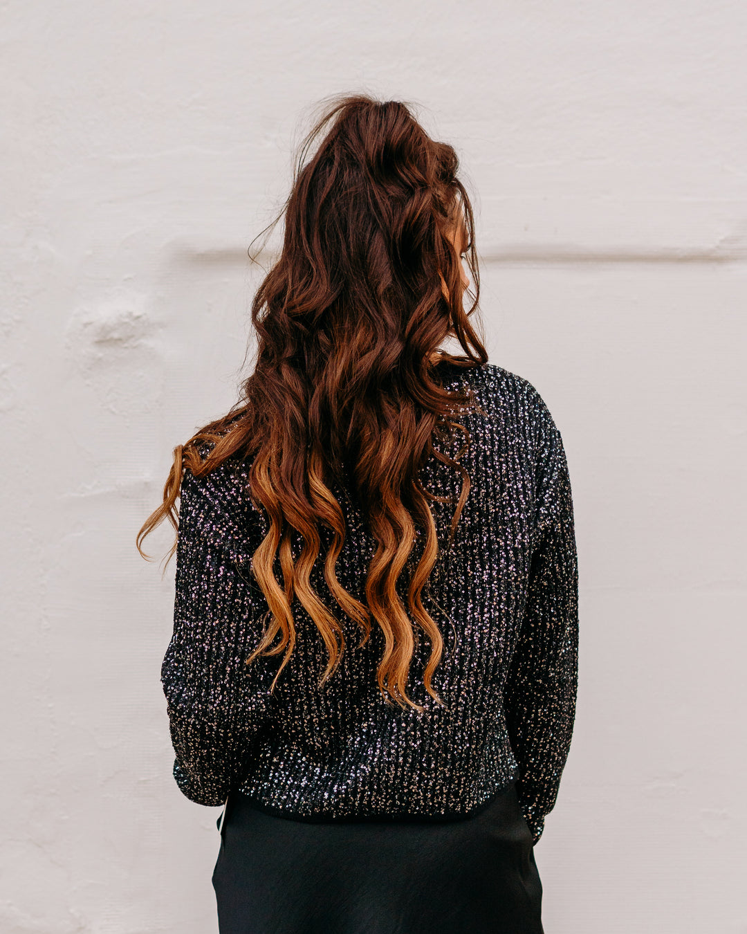 Z Supply: Gleam Sequin Sweater in Black