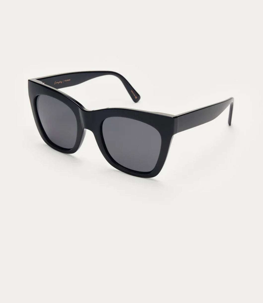 Z Supply: Everyday Polarized Sunglasses in Black Grey