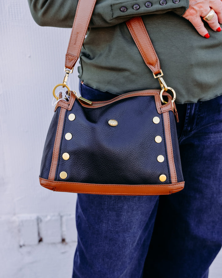 Hammitt: Bryant Med Handbag in East End/Antique Gold