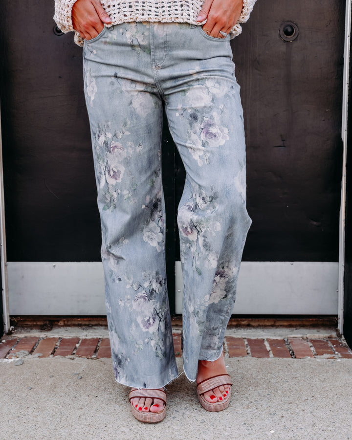 Dear John: Micah Flare Jeans in Sea Glass Garden
