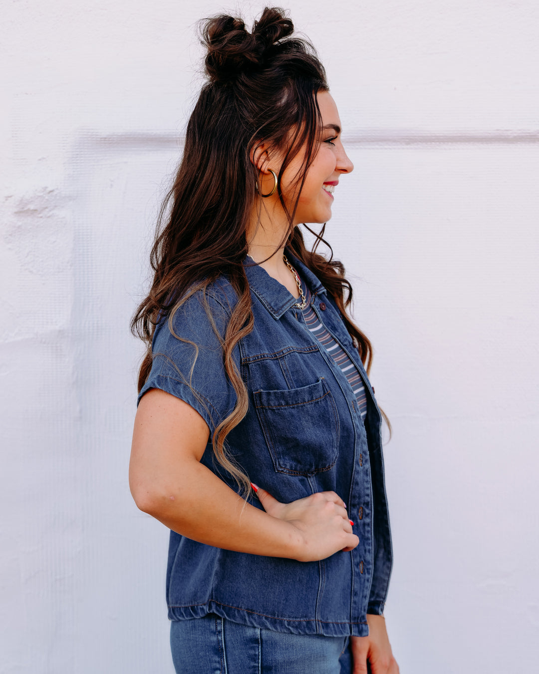 Thread & Supply: Sutton Short Sleeve Shirt in Denim Wash