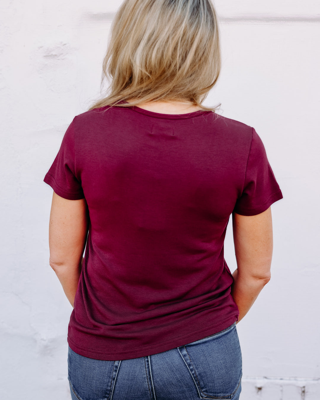 Thread & Supply Evanore Short Sleeve Top Zinffandel