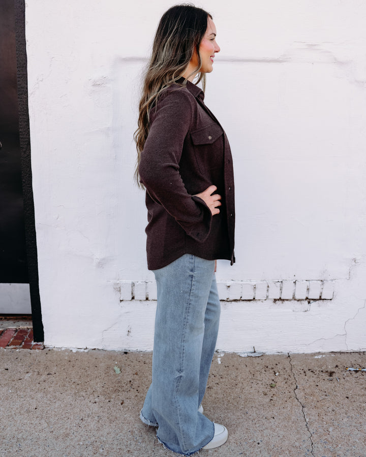 Thread & Supply: Cassian Buttton Down Shirt Long Sleeve in Coffee Bean