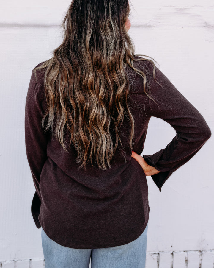 Thread & Supply: Cassian Buttton Down Shirt Long Sleeve in Coffee Bean