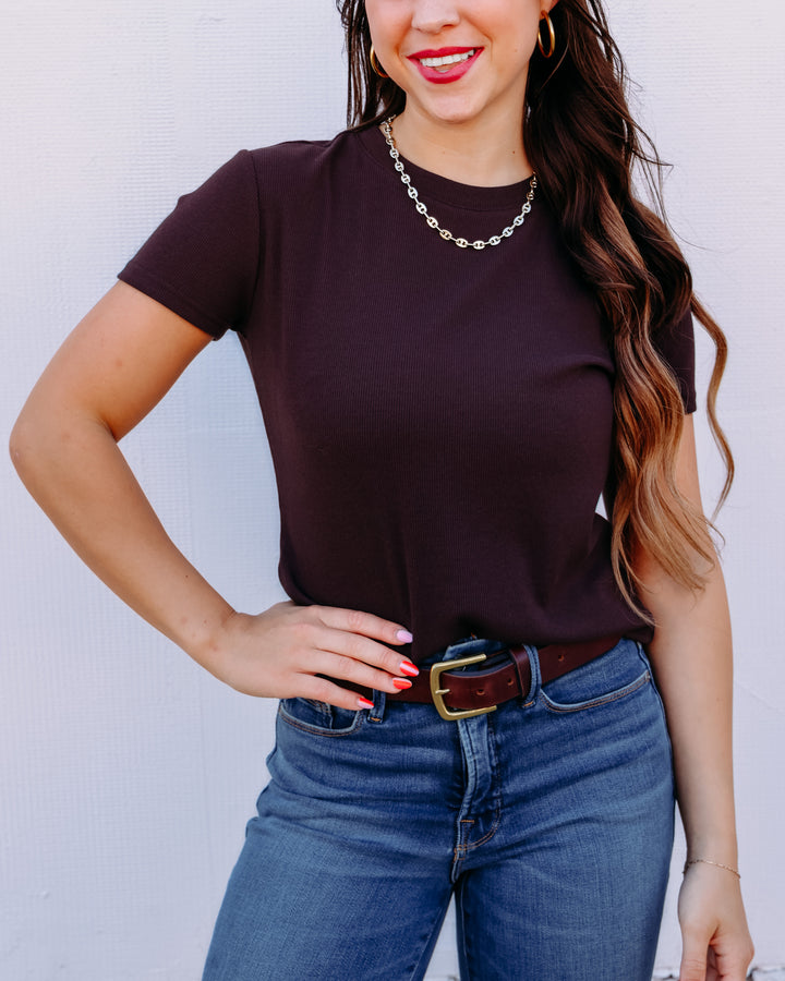 Thread & Supply Annie Tee Short Sleeve Coffee Bean