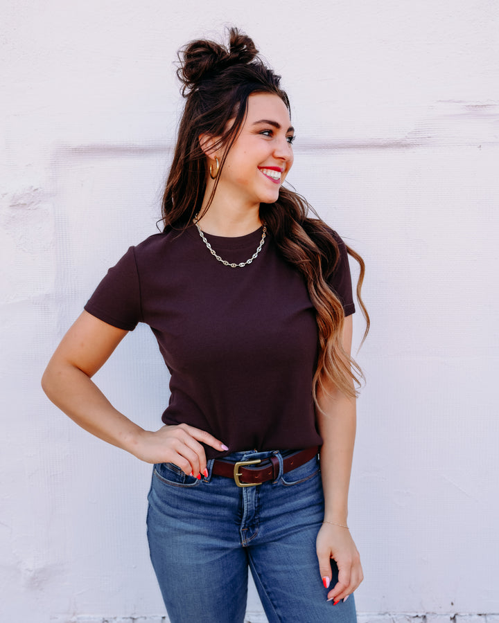 Thread & Supply Annie Tee Short Sleeve Coffee Bean