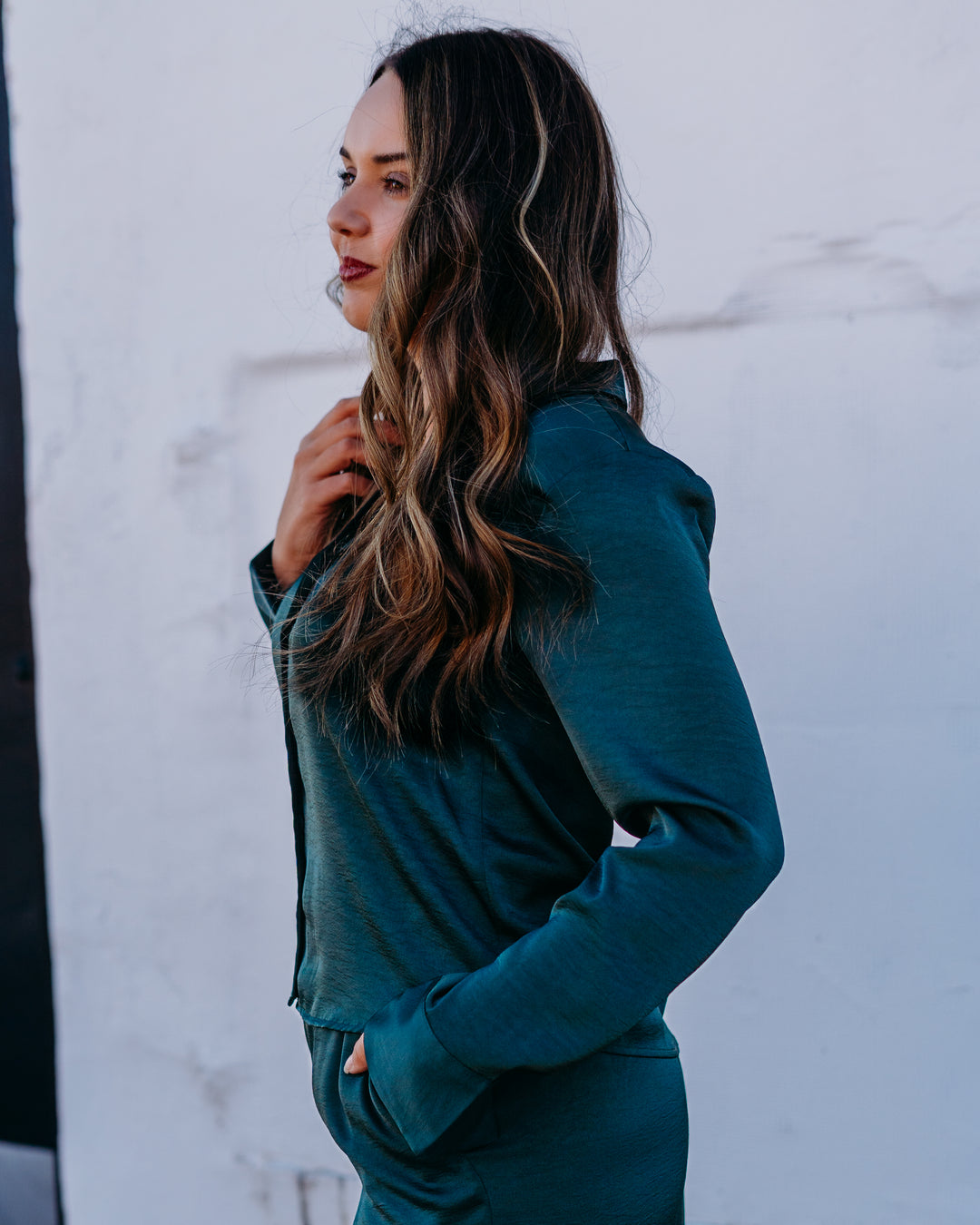 Z Supply: Ana Satin Top in Garland Green